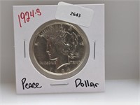 1924-S 90% Silv Peace $1 Dollar