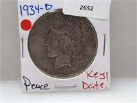 1934-D 90% Silv Peace $1 Dollar