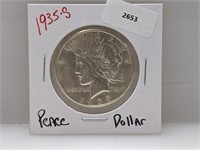 1935-S 90% Silv Peace $1 Dollar