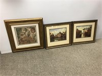 Three decorative frame prints
