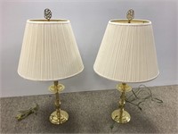 Pair of Baldwin brass table lights