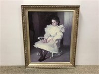 Print of a girl in rocking chair