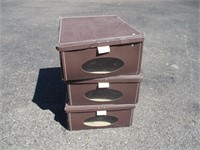 3 Storage Boxes