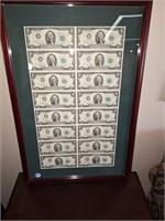 SHEET OF $2.00 DOLLAR BILLS