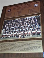 CHICAGO BEARS SUPER BOWL PLAQUE 1985