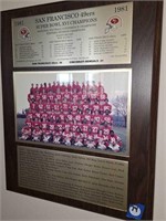 SF49ers SUPER BOWL PLAQUE 1981