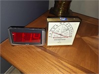 CLIMATOMETER & CLOCK & TRASH CAN