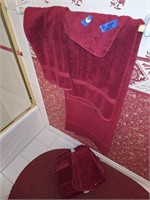 RED TOWELS AND RUG
