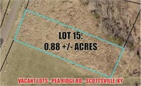 Lot 15: 0.88+/- acre lot on Pea Ridge Road