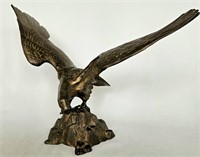 Large Brass Eagle W/ Issues 11" Tall