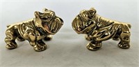 Pair of Small Brass Bulldogs