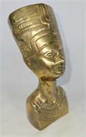 Small Brass Nefertiti Bust 5 5/8"