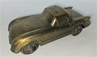 Brass 1953 Corvette Car Bank No Key 7"