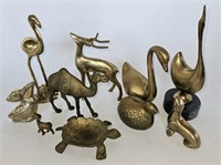 Brass Lot of Animals 10 Pieces