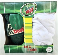 Mt Dew Hat and Shirt Set Note Condition