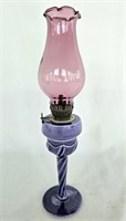 Small Purple Kerosene Lamp 11"