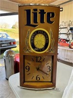 "Lite" Beer Wall Hanging Clock, Vintage
