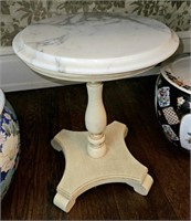 Small Marble Top Pedestal Table