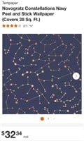 3 Rolls Peel and Stick Wallpaper-Constellations