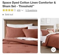 Threshold Cotton Linen Comforter Set-F/Q