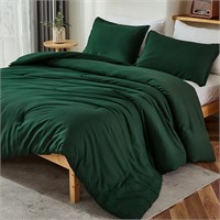 Dark Emerald Green King Comforter Set,