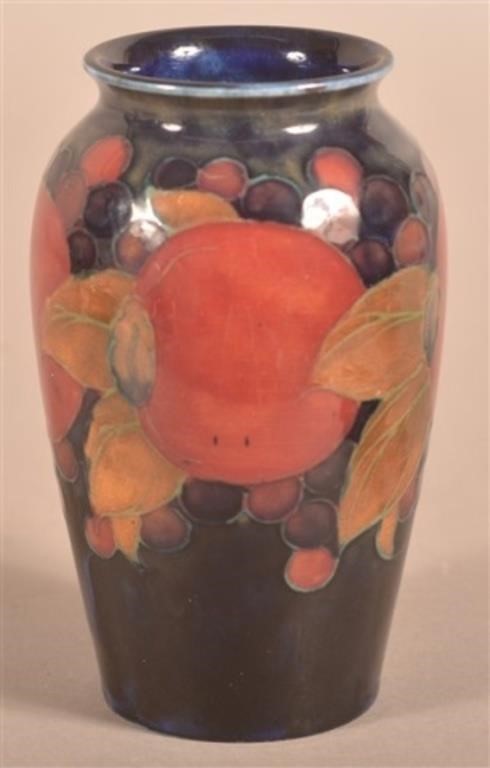 Small Moorcroft Pottery Pomegranate Pattern Vase.