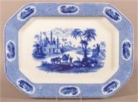 Flow Blue Ironstone China "Euphrates" Platter.