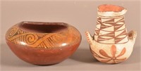 Two Native American Pottery Vessels.