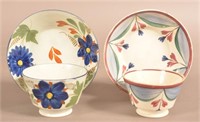 Two English 19th Century China Cups and Saucers.