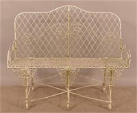 Antique Iron and Wire Frame Settee.