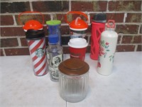 Lot of Hydration Bottles, Tobacco Canister + More