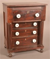 Antique Empire Miniature Chest of Drawers.