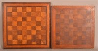 Two Antique Inlaid Wood Game Boards.