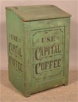 "Use Capital Coffee" Softwood Store Coffee Bin.