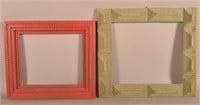 Two Antique Painted Tramp Art Picture Frames.