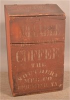 Reliable Coffee Red Painted Country Store Bin.