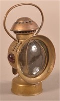 E. Miller Co. Antique Brass Bicycle Lantern.