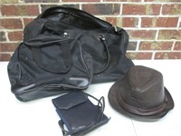 Rolling Duffle Bag, Hat & Crossbody Purse Lot