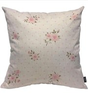 HOSNYE Floral Polka Dot Background Throw Pillow