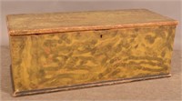 19th C. Softwood Smoke-Decorated Blanket Chest.