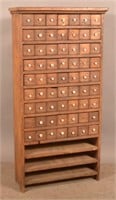 63-Drawer Apothecary-Style Homemade Cabinet.