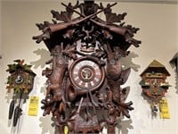 CUCKOO CLOCK - TIME & STRIKE - 8 DAY - ORNATE - WO