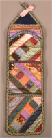 Antique Crazy Patchwork Quilted Sewing Roll-up.