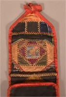 Two Antique Crazy Patchwork Quilted Items.