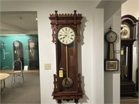 WALL CLOCK - EM WELCH - TIME ONLY - DOUBLE WIND -