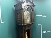 GRANDFATHER CLOCK - HERSCHEDE - 1900's - 5 TUBE -