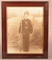 Civil War Soldier Monochrome Image.