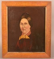 Oil on Canvas Portrait Painting of a Lady.