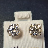 $1335 14K  Moissanite(2.58ct) Earrings