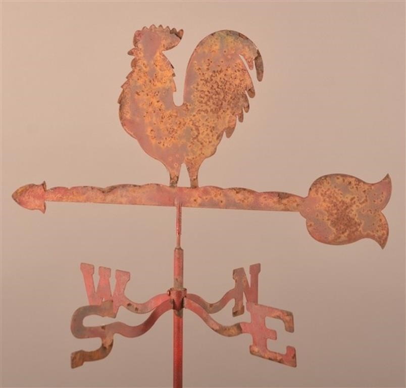 Sheet Tin Rooster Weathervane with Directional.